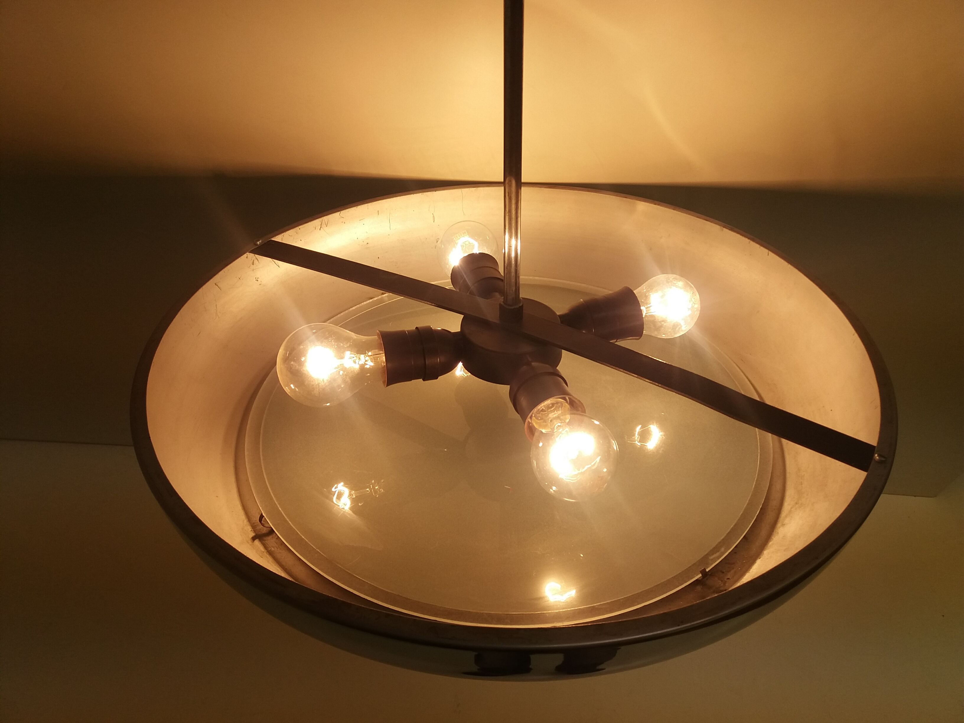 1950 Josef Hůrka Ufo-Napako chandelier for Napako, Czechoslovakia