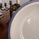 Large Deep Plate 29cm Salad Bowl Limoges Porcelain Blue Gold Betoule Legrand