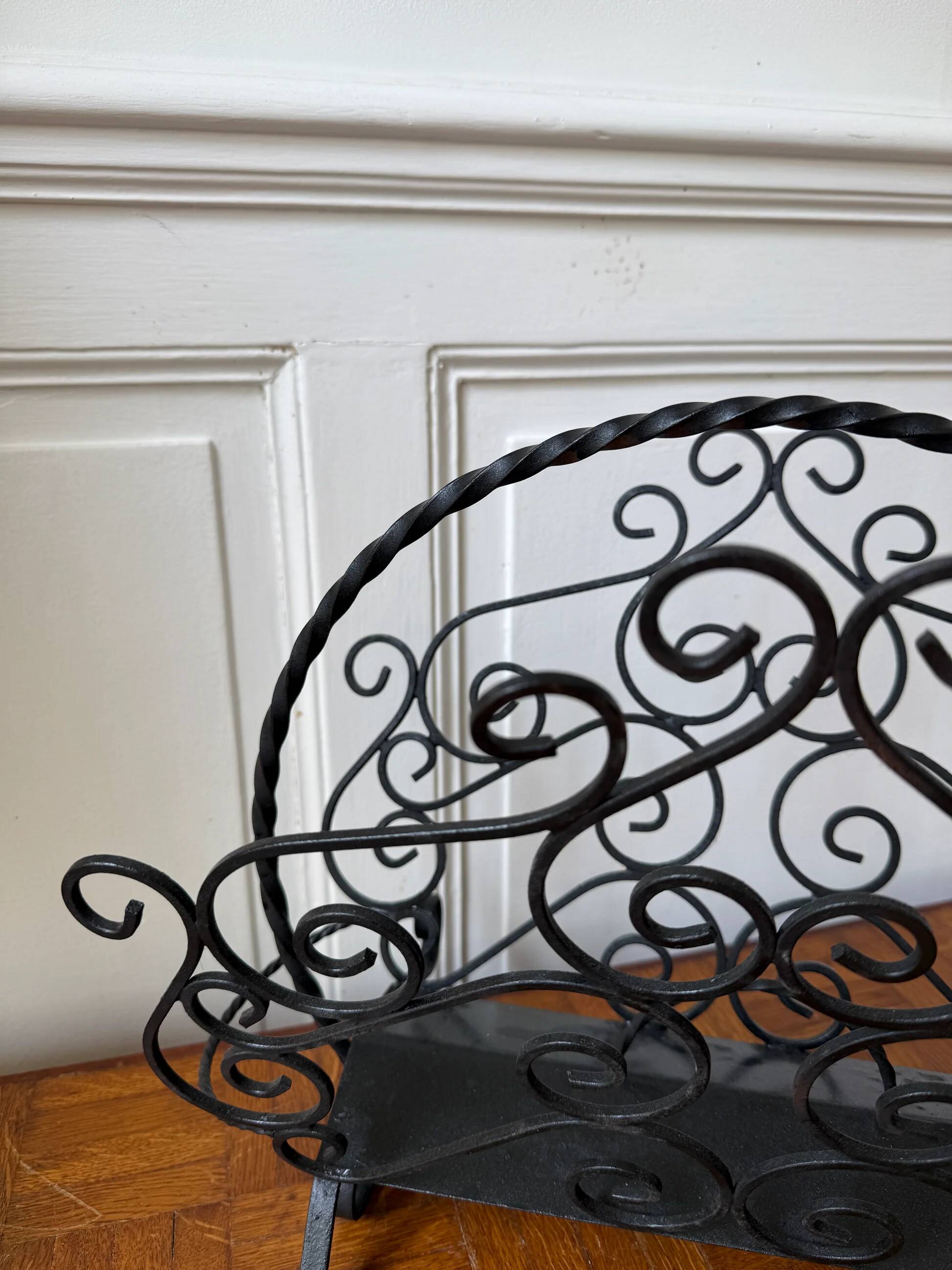 Wrought iron magazine rack