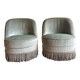 Old sky blue toad armchairs