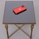 Hollywood Regency Brass side table Maison Jansen 1970s