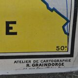 Carte d'école ancienne de l'Asie