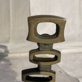 Modernist bronze firewall