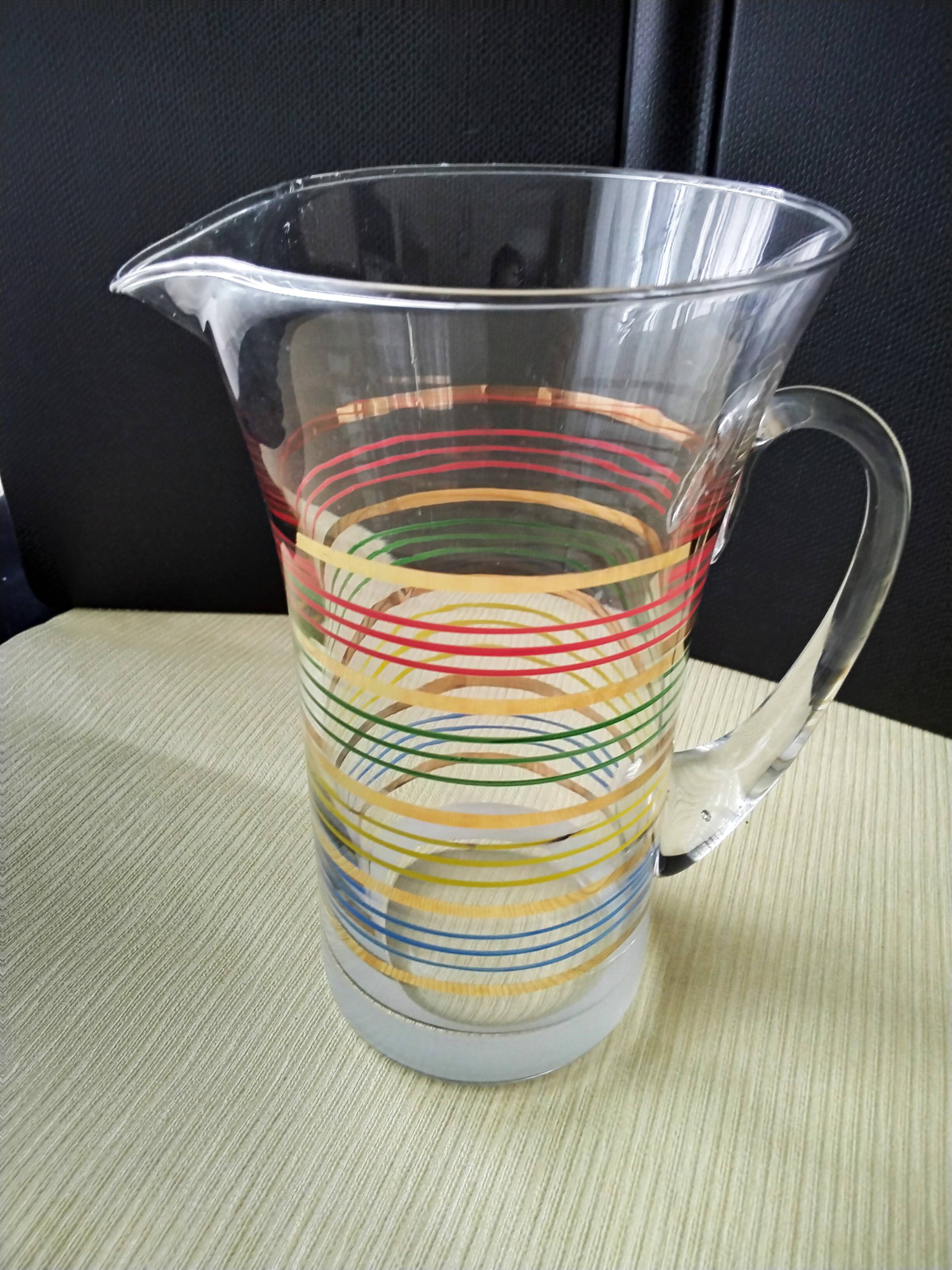 Water carafe, vintage pitcher from the 50s