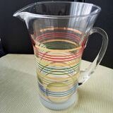 Water carafe, vintage pitcher from the 50s