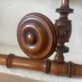 Porte-manteau 3 patères en bois tourné façon bambou, fin XIXème