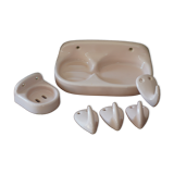 Pateres, soap holder and toothbrush holder