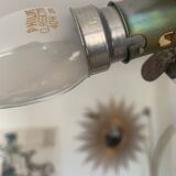 Sputnik metal & opaline chandelier