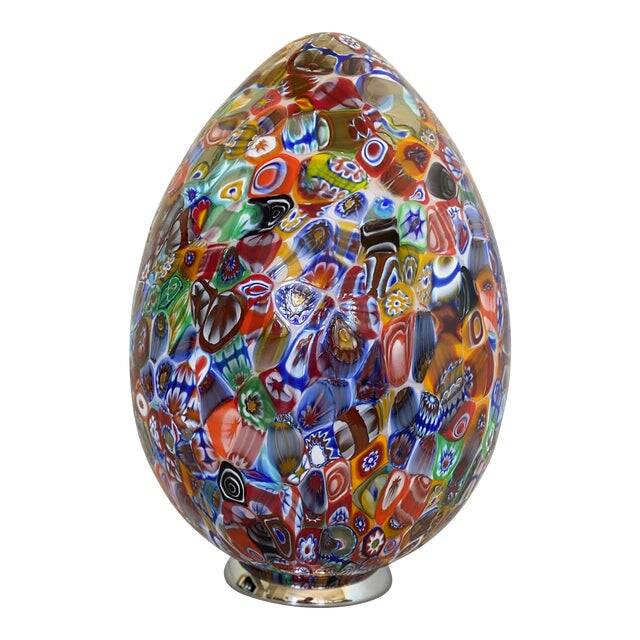 Contemporary Murano Glass Style Venetian Multicolored Millefiori Murrine Table Lamp