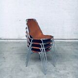 Italian Les Arcs Dining Chairs by Charlotte Perriand, 1960s, Set of 4