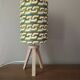 Tripod lamp wood pop Scandinavian | psychedelic print seventies