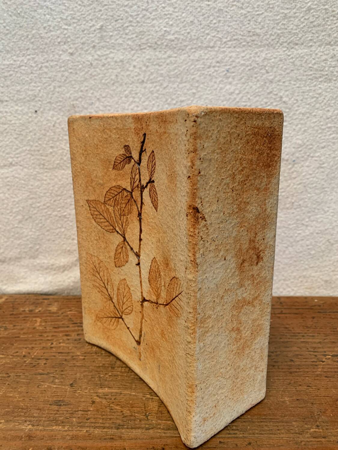 Ceramic Vase Vallauris Raymonde Leduc Herbarium Vintage