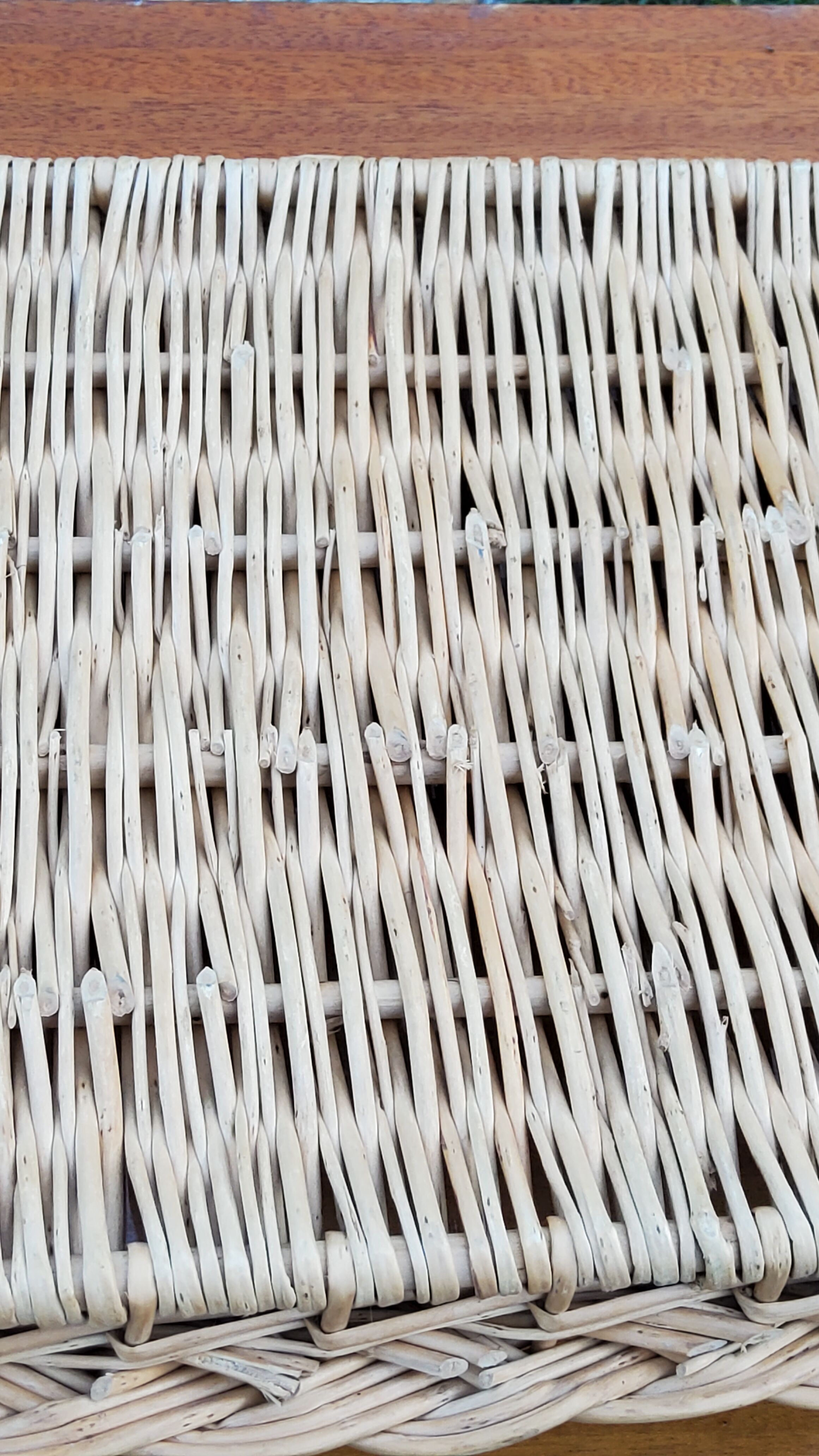 Glass and rattan top from the 70s