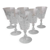 6 Verres à pied en cristal