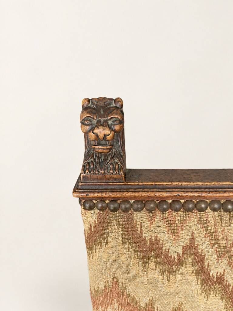 Pair of Dining Chairs, Pair of Carved Gothic Chairs, Renaissance Chairs set