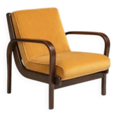 Koželka & Kropáček armchair, 1940s, silver medal – Milan Triennale 1946, restored bentwood frame