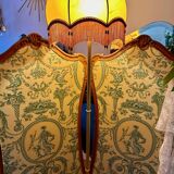 Old wooden and fabric screen