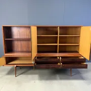 Oswald Vermaercke Paola rosewood highboard for V-Form Belgium 1959