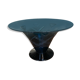 Large blue glass cut