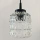 Vintage glass pendant lamp 70s