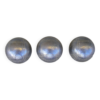 Set of three pétanque balls "JB pétanque"