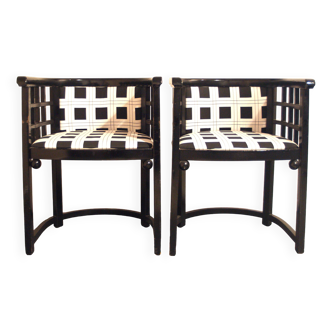 Josef Hoffmann style  art nouveau design armchairs