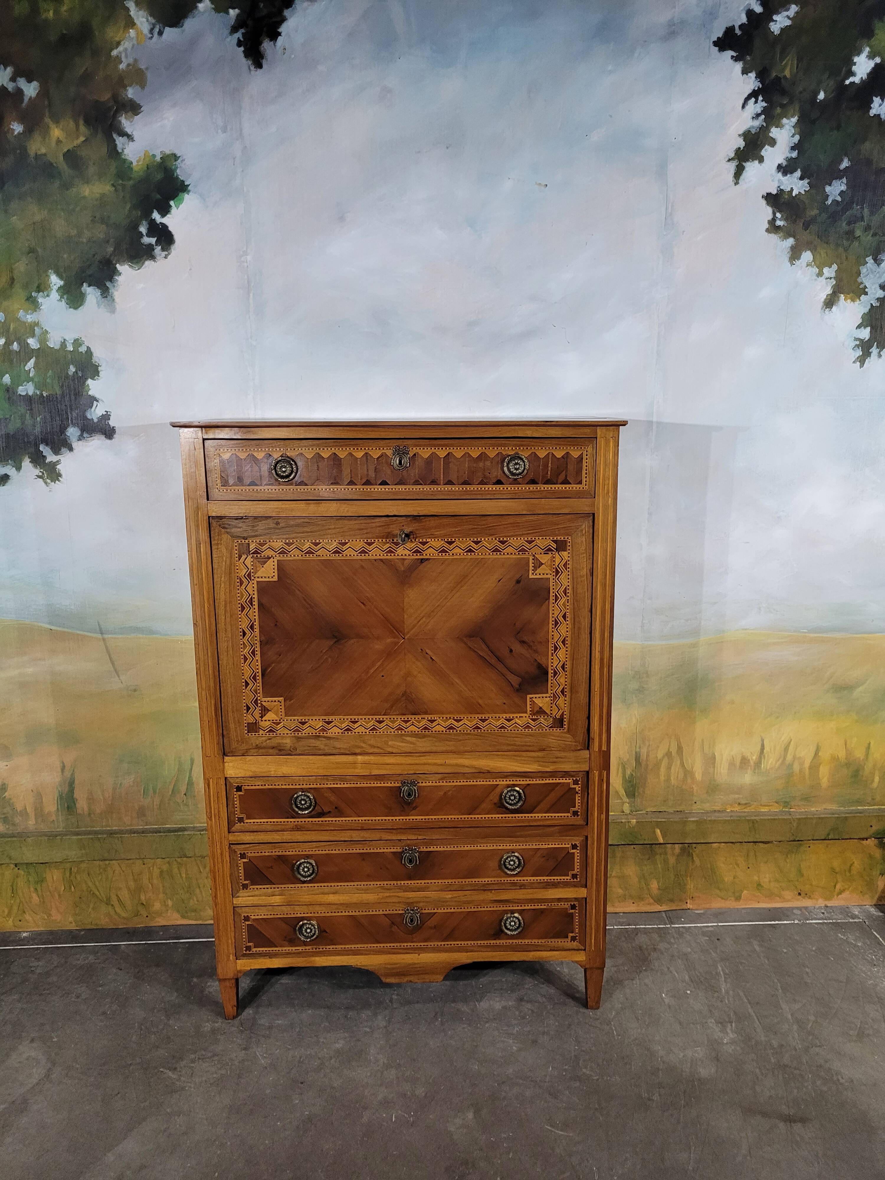 Louis XVI period marquetry secretary