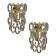 Set of 2 1980s Murano Glass Link Wall Sconces