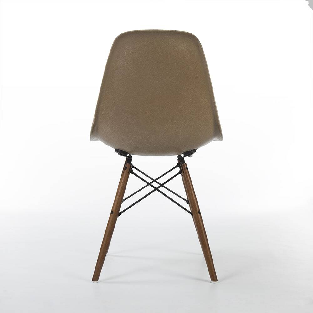Tan Herman Miller Original Eames DSW Dining Side Shell Chair