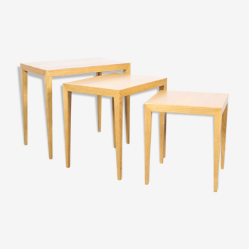 Set de 3 tables gigognes en chêne par Severin Hansen