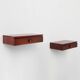 Pair of Mid-Century Modern Danish Wall-Mounted Nightstands in Walnut