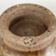 Pyrite stone bowl signed by Gustave Tiffoche – vintage French ceramics from the 70s.