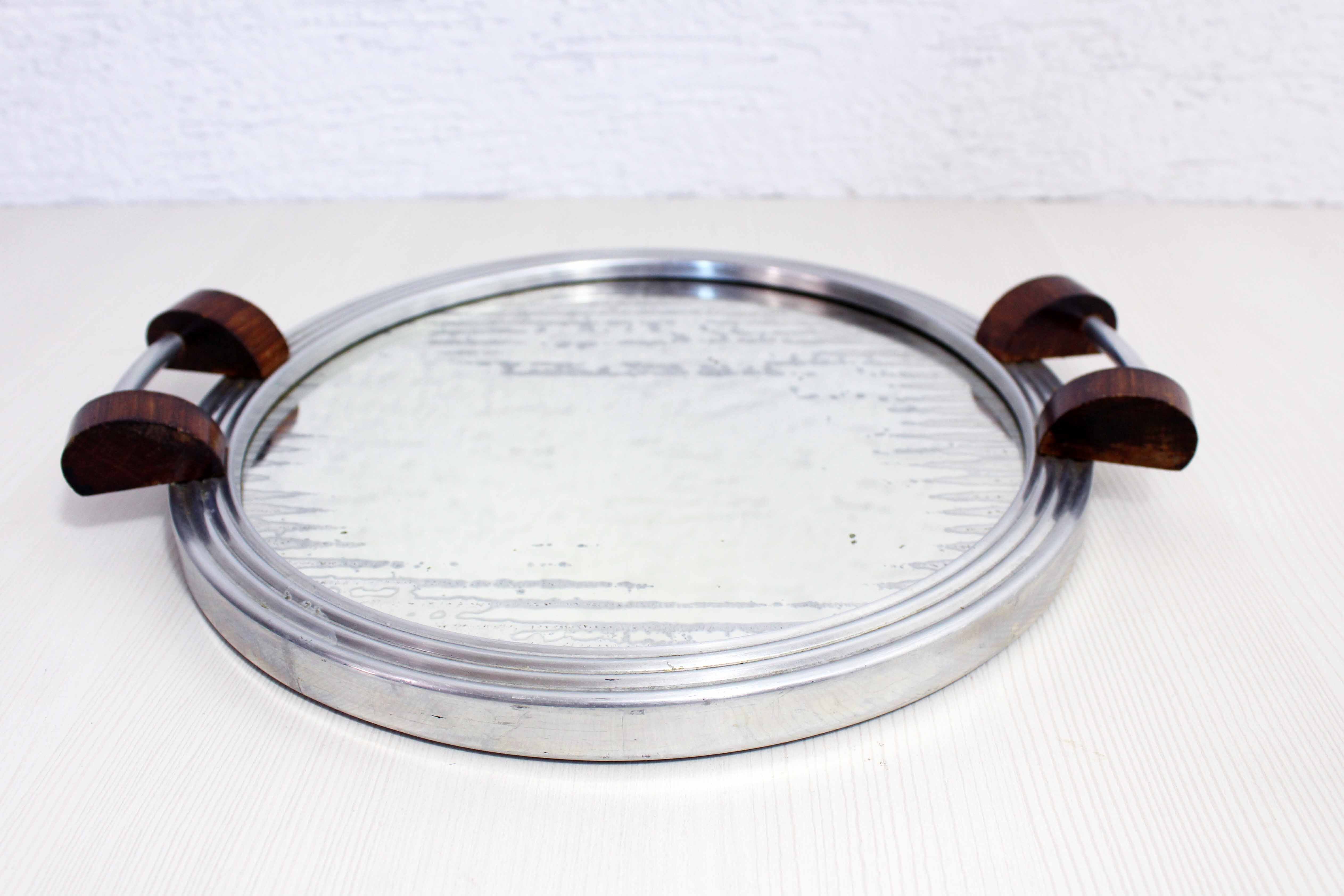 Plateau miroir art deco