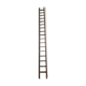 Very large vintage sliding wooden ladder