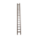Very large vintage sliding wooden ladder