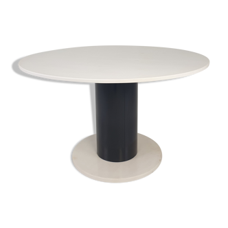 Table à manger ronde en marbre, années 1980