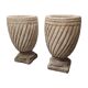 Pots de fleurs classiques en grès français, années 1980/90