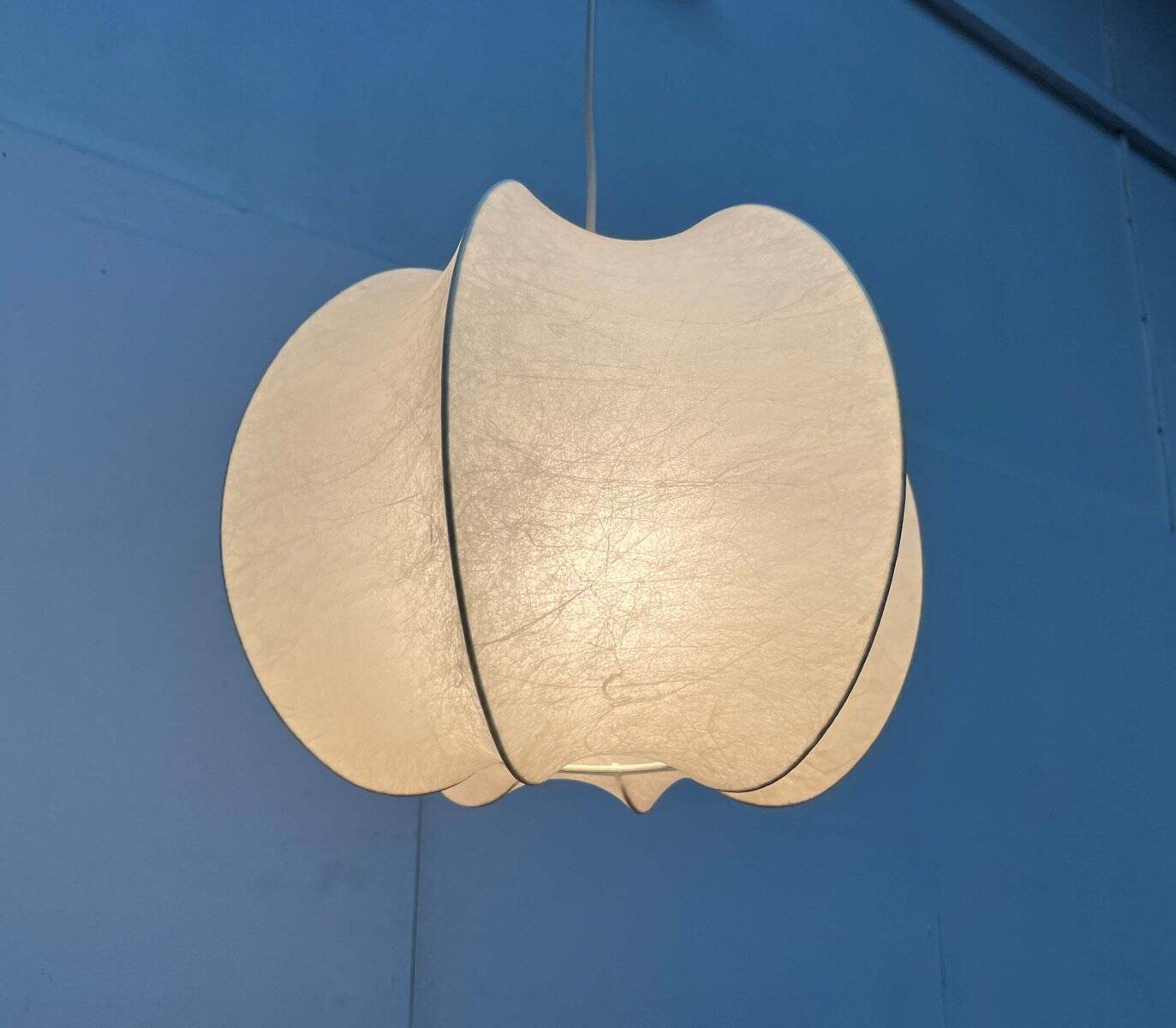 Modern mid-century Cocoon pendant lamp by Friedel Wauer for Goldkant Leuchten, Germany, 1960s.