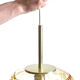 Golden Glass Ceiling Light by Doria, Germany 1970s