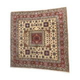 Old hand made square transylvania oriental rug wool 182 x 182