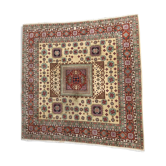 Tapis ancien d’orient transylvanie carré  fait main laine 182x182