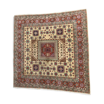 Tapis ancien d’orient transylvanie carré  fait main laine 182x182