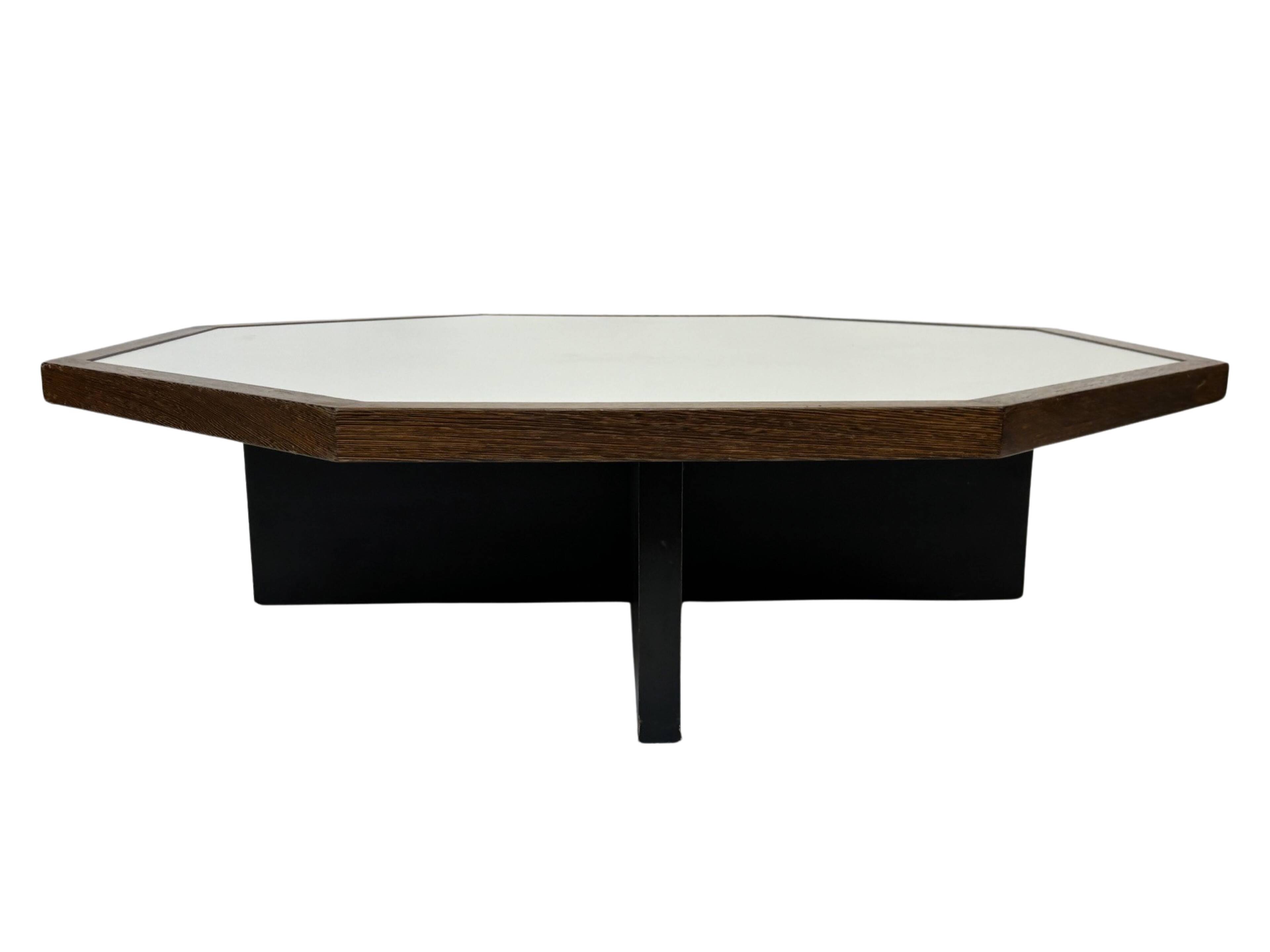 Vintage coffee table octagon design 1970s wenge octagon