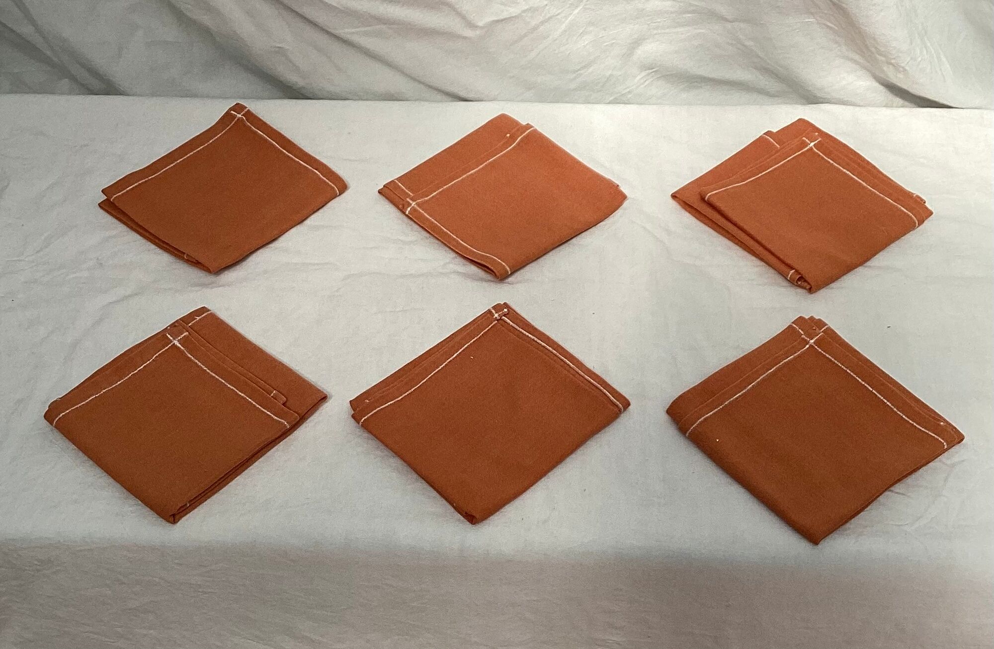 Set of six vintage cotton towels