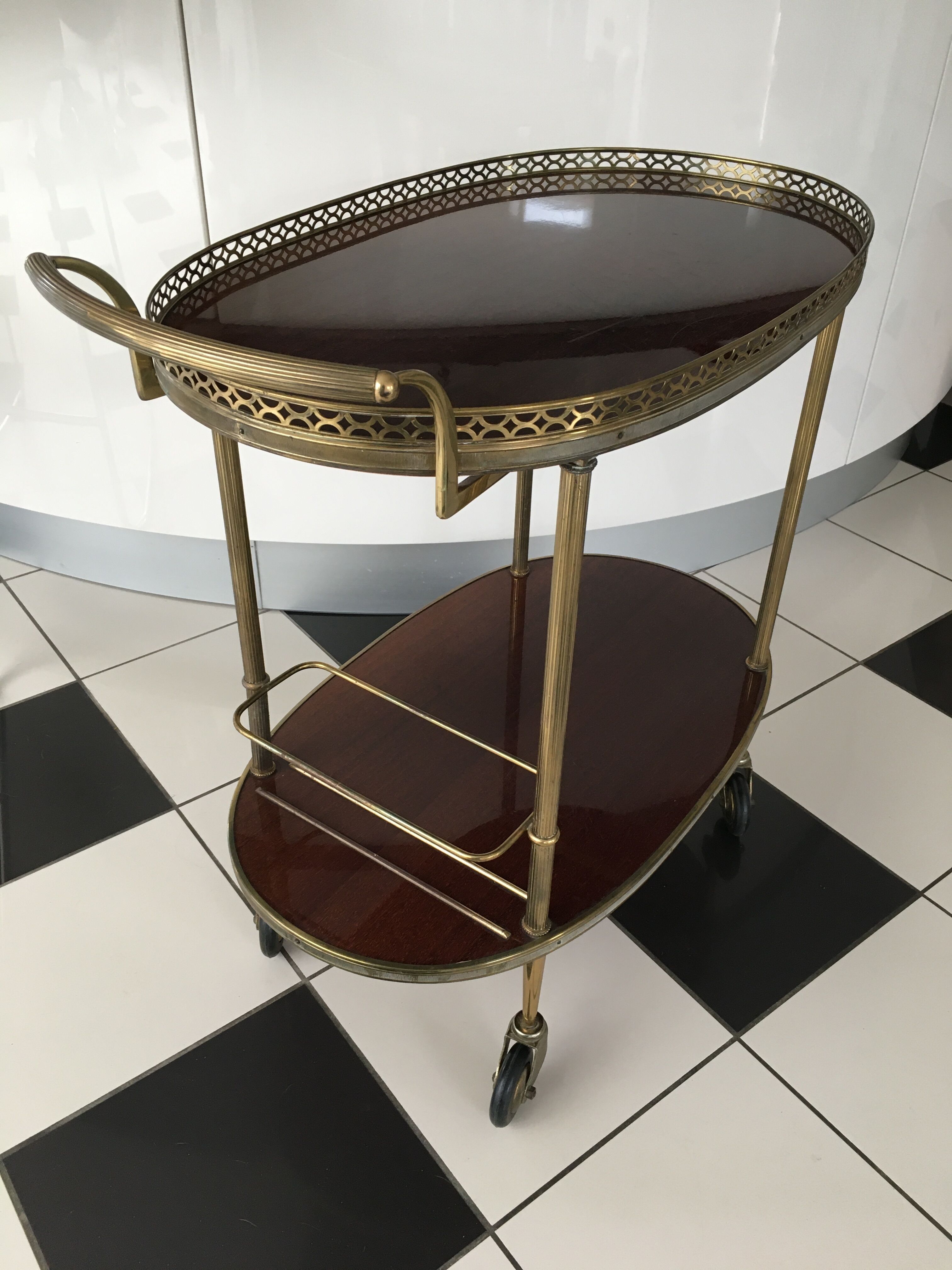 Brass serving table