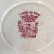 Plate flat iron earth J.Vieillard et cie de Bordeaux roses
