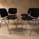 Set of 4 Castelli DSC 106 chairs by G. Piretti.