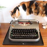 Collectible typewriter, personal Japy or P68, select grey metal model