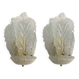 Barovier Toso appliques verre murano flora , Italie 1990s