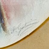 Orientalist painting portrait of a child signed Gatineau